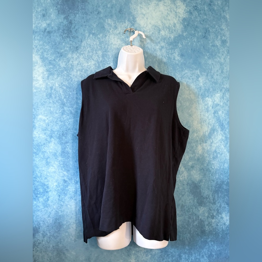 Cutter & Buck Black Sleeveless Polo Tank Top